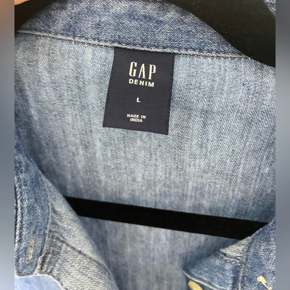 NWT GAP Blue Denim Kids Dress size L